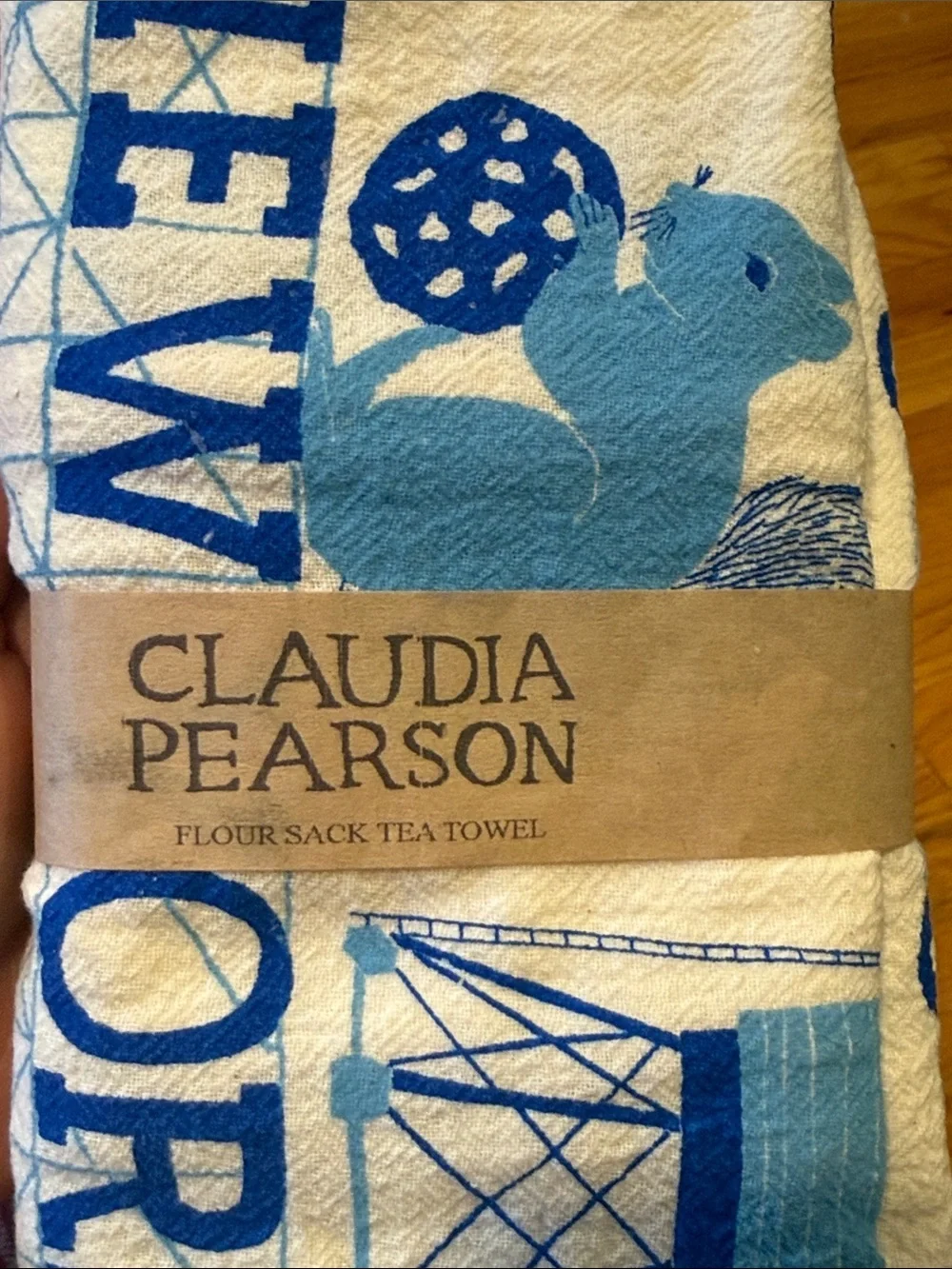 Le Vain Blue and White New York Tea Towel - Claudia Pearson Design